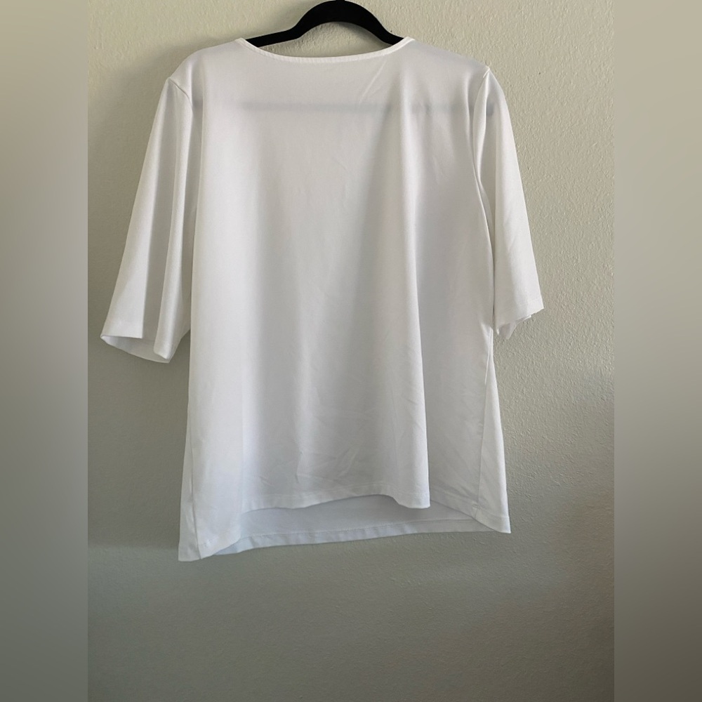 Susan Graver modern essentials liquid knit top White Shirt - Picture 3 of 4